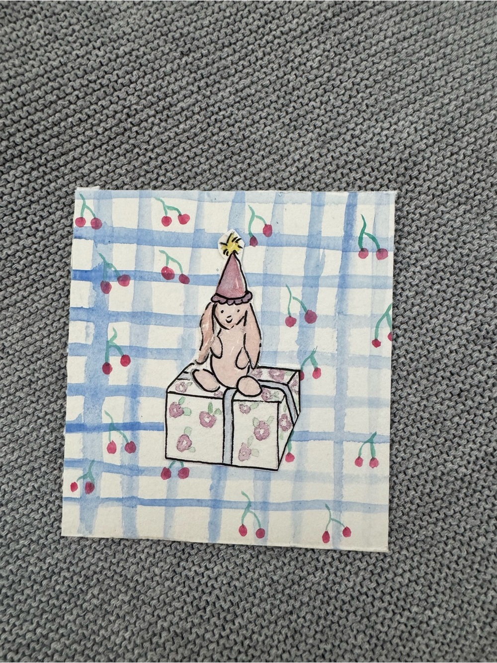 Water color art- Bunny Party